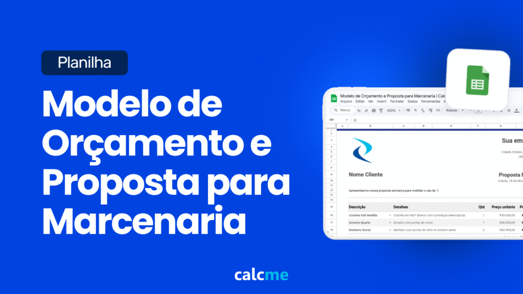 Proposta no Sistema ERP para marcenaria