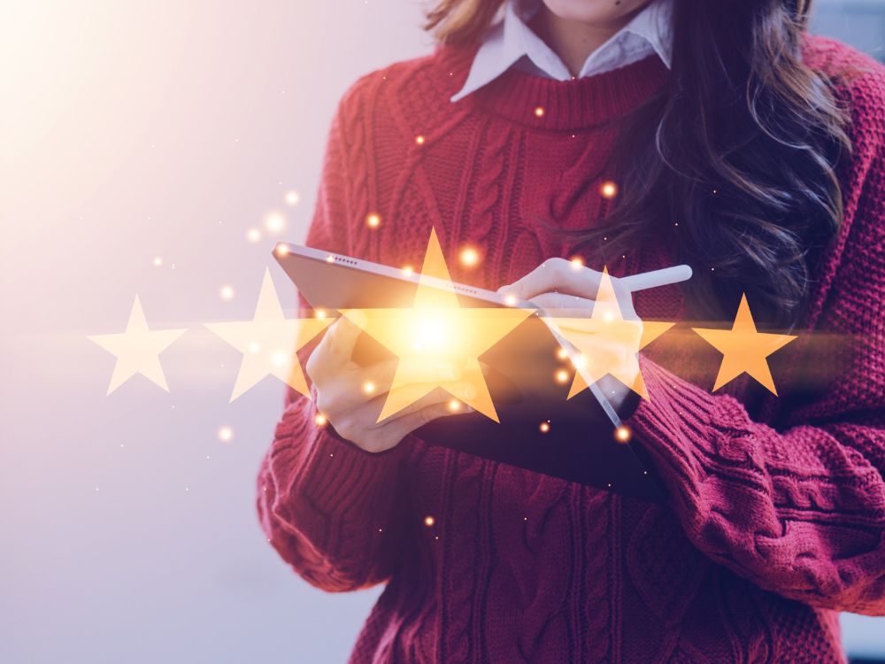 Mensagem de avaliação de atendimento