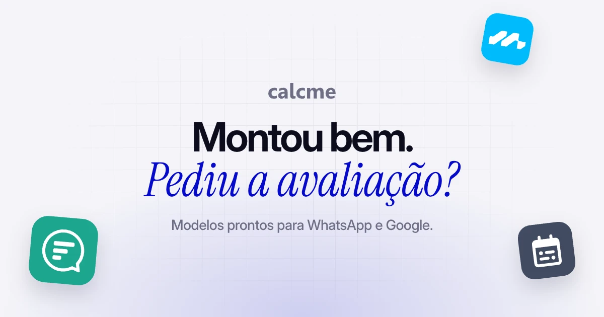 mensagem de avaliação de atendimento