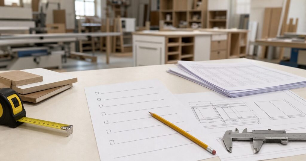 checklist de medição para marcenaria antes do corte