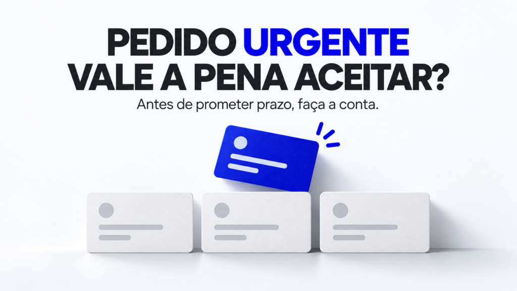 Pedido urgente na marcenaria: avaliação de prazo, capacidade e margem antes de aceitar.