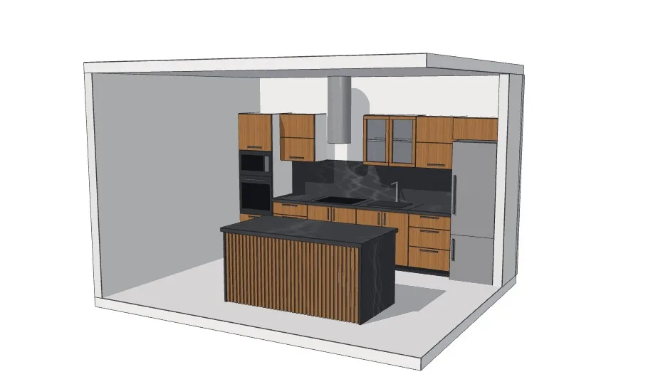 Cozinha da Juliana montada no Calcme 3D